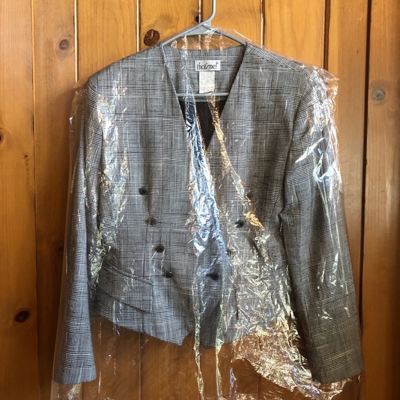 Vintage Glen Plaid Fitted Cropped Lined Blazer (11/12) - Picture 16 of 16